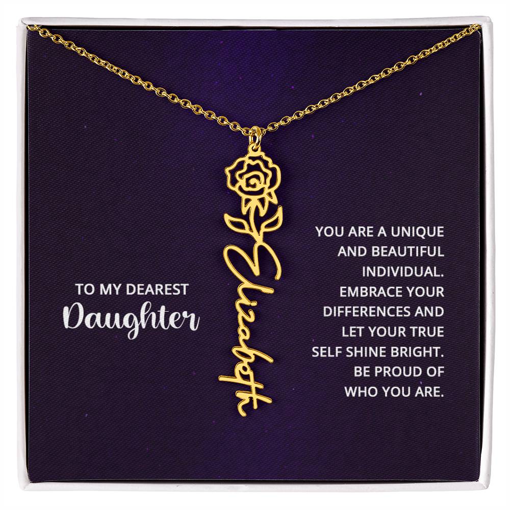 Flower Name Necklace 8.22.23