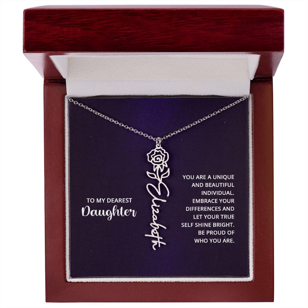 Flower Name Necklace 8.22.23