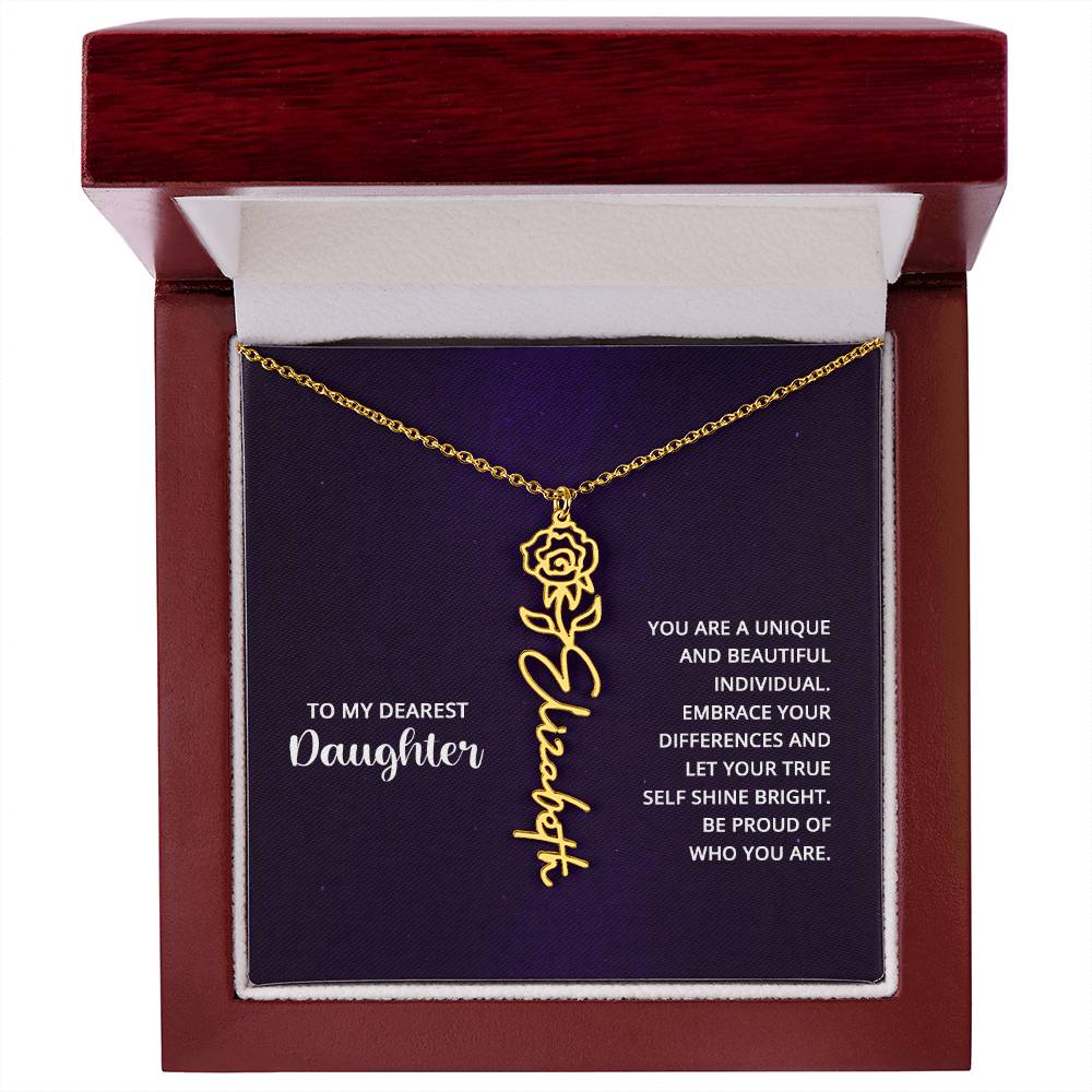 Flower Name Necklace 8.22.23