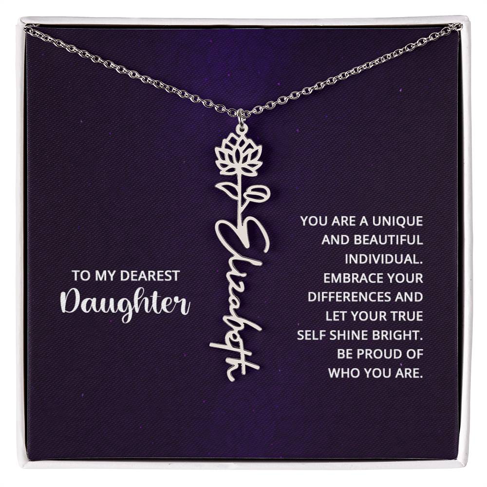 Flower Name Necklace 8.22.23