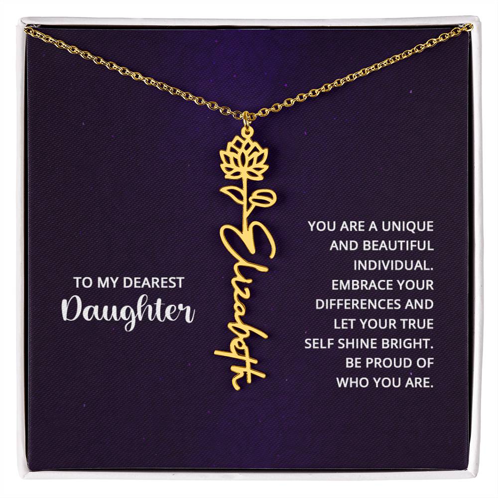 Flower Name Necklace 8.22.23