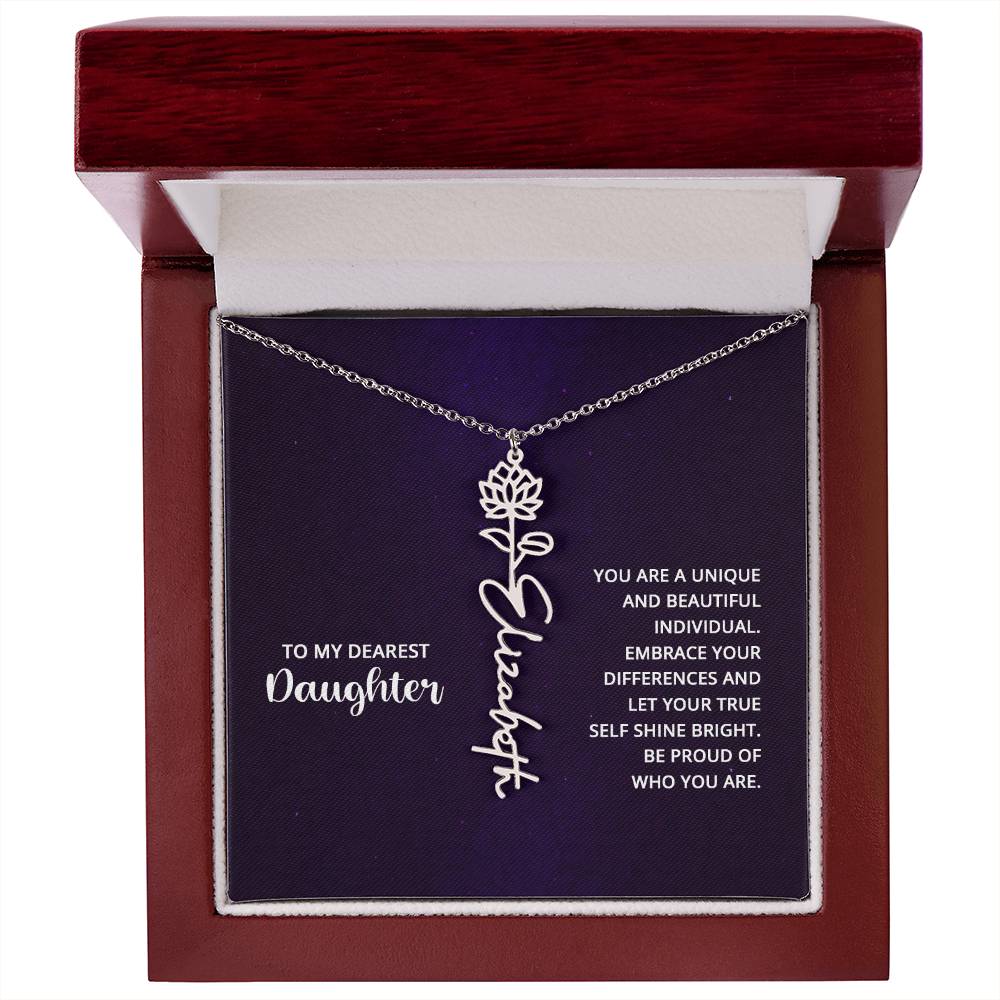 Flower Name Necklace 8.22.23