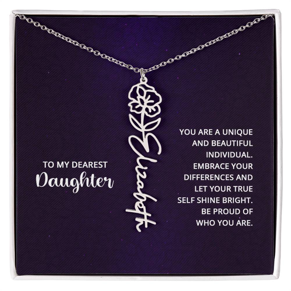 Flower Name Necklace 8.22.23