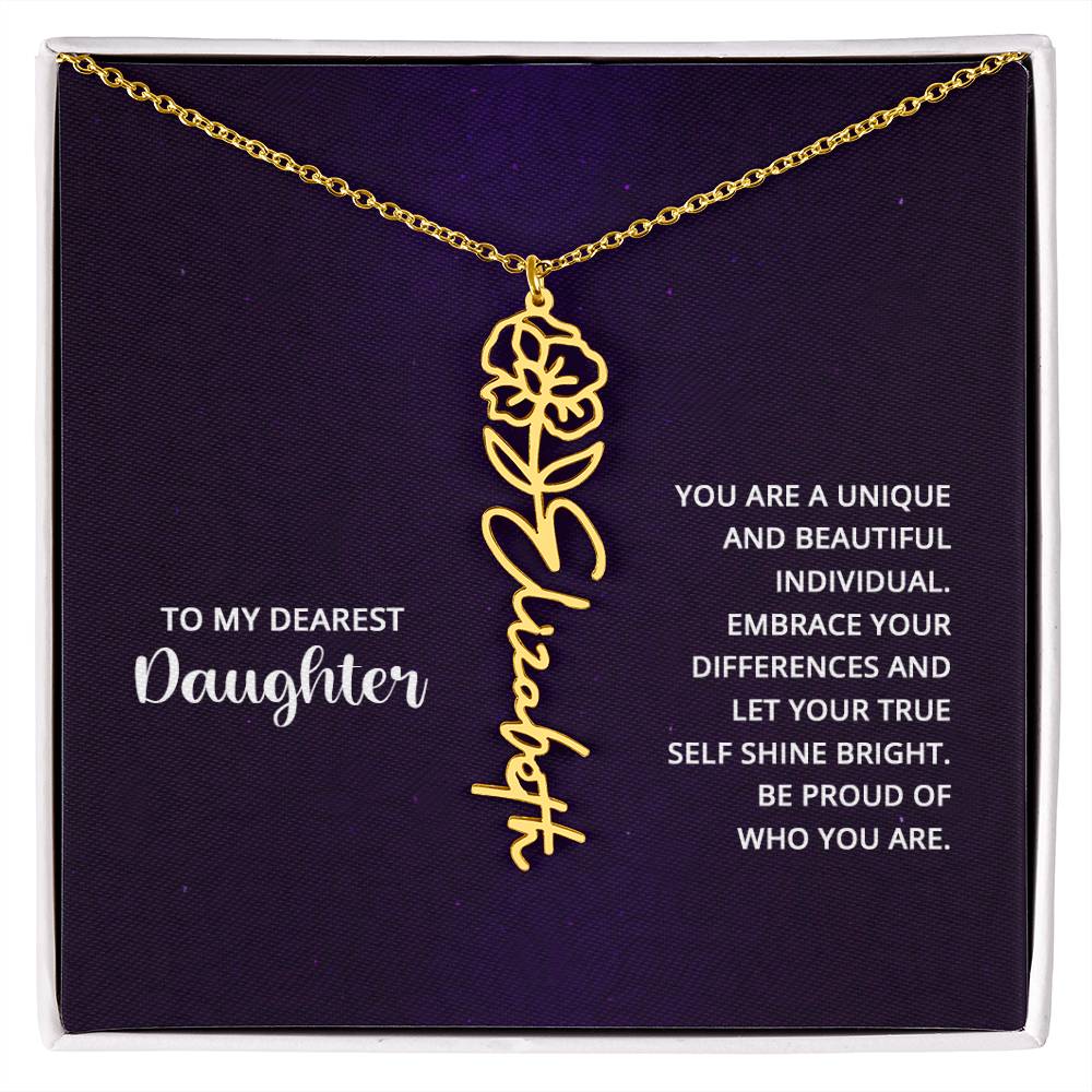 Flower Name Necklace 8.22.23
