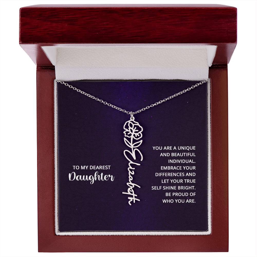 Flower Name Necklace 8.22.23
