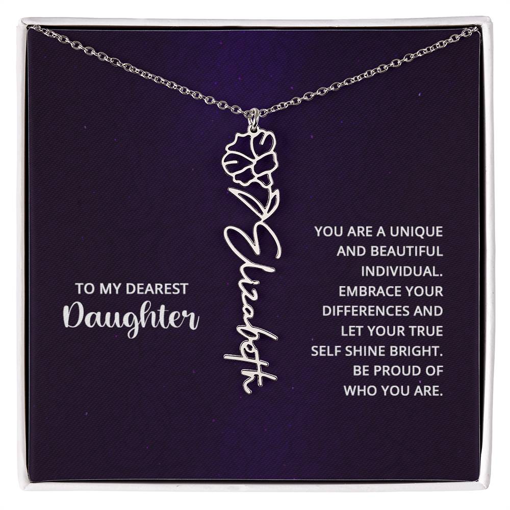 Flower Name Necklace 8.22.23