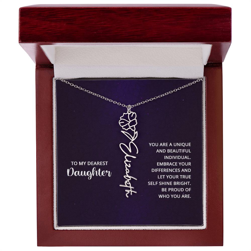 Flower Name Necklace 8.22.23
