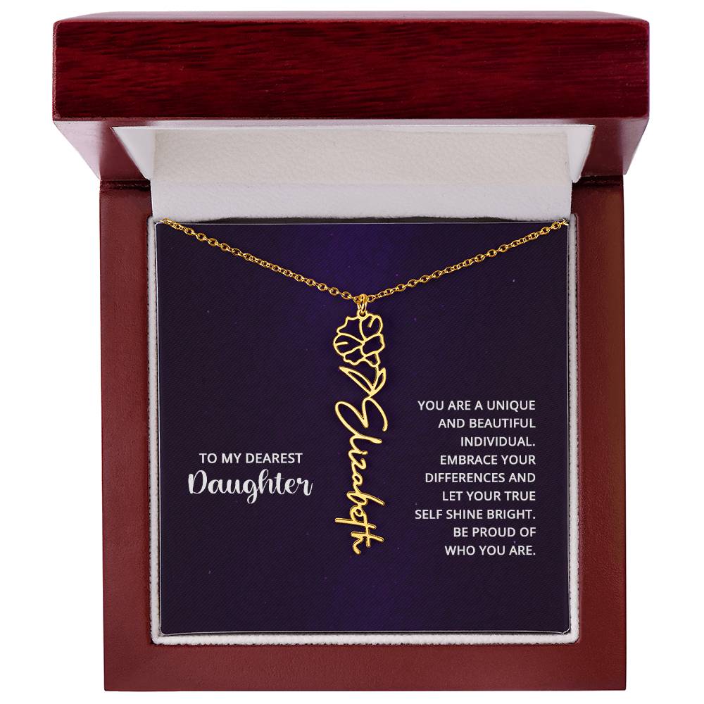 Flower Name Necklace 8.22.23