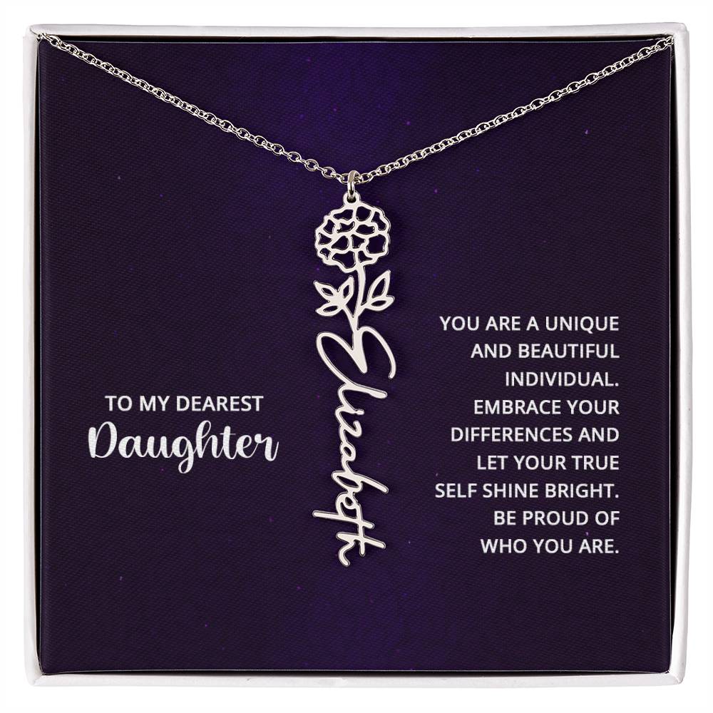 Flower Name Necklace 8.22.23
