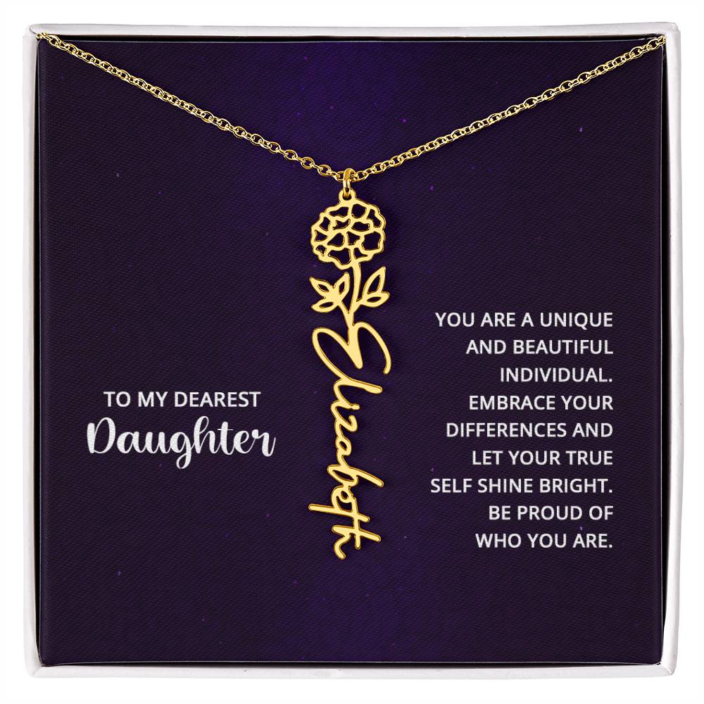 Flower Name Necklace 8.22.23