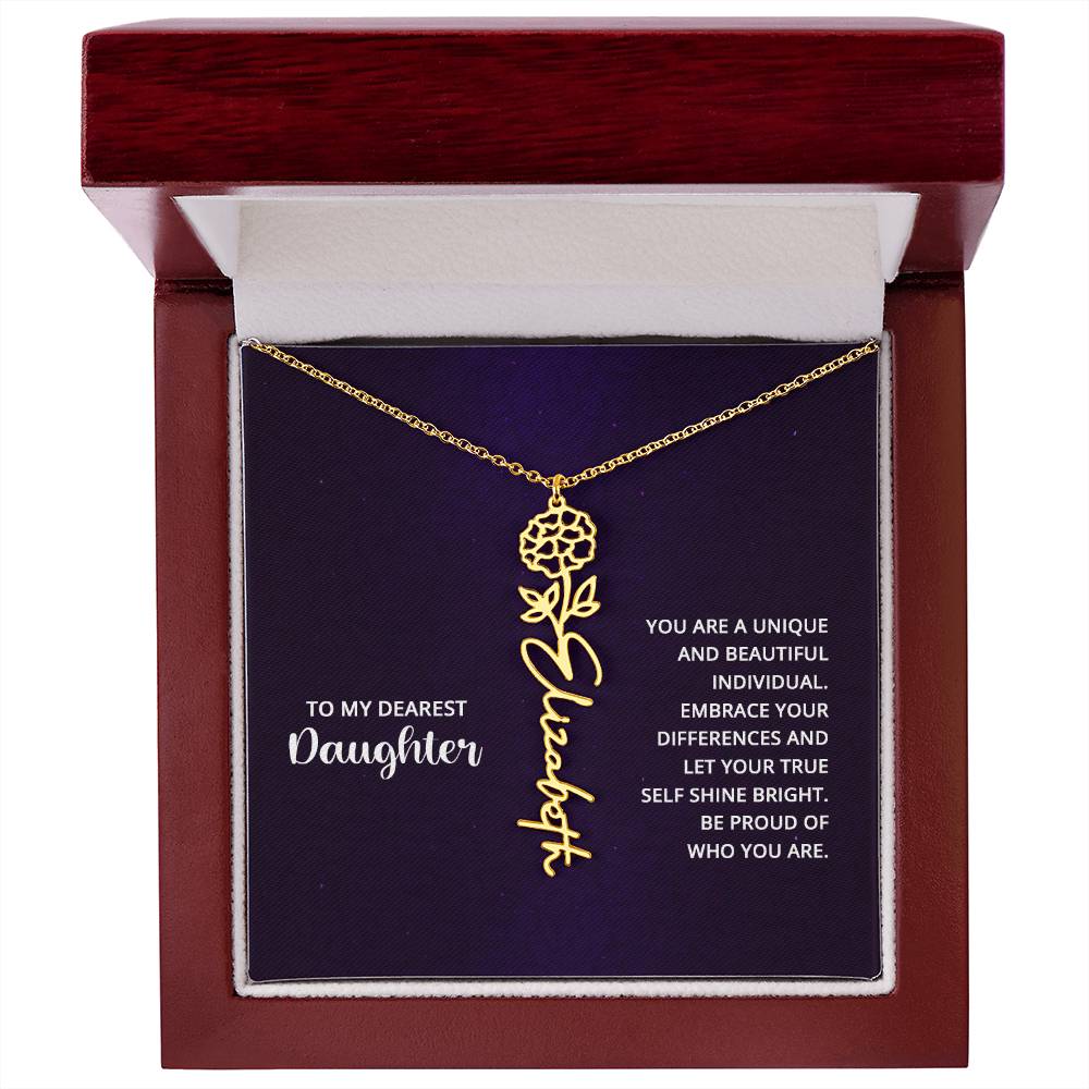Flower Name Necklace 8.22.23