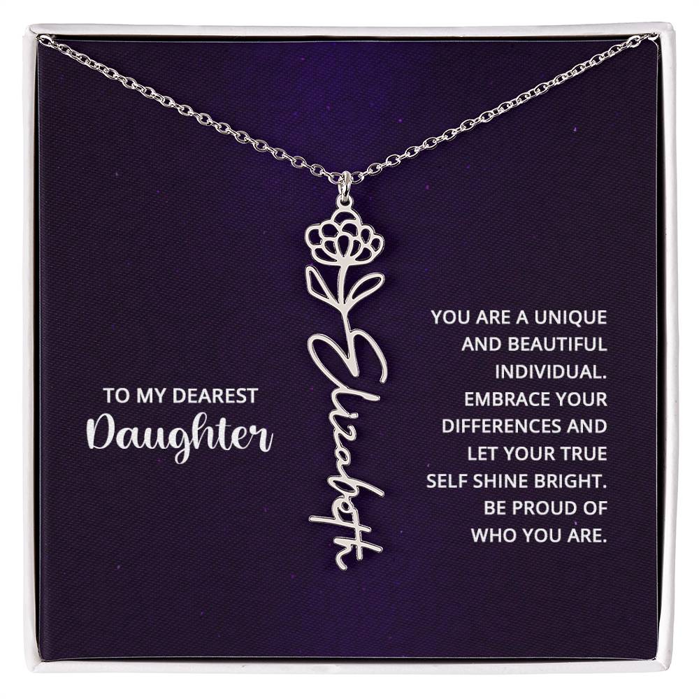 Flower Name Necklace 8.22.23