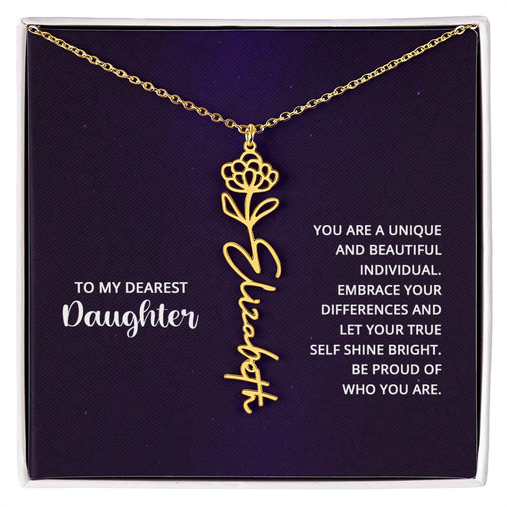 Flower Name Necklace 8.22.23