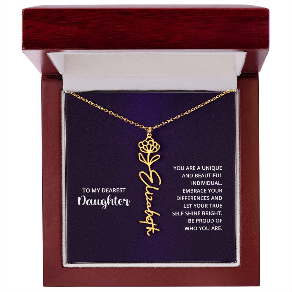 Flower Name Necklace 8.22.23
