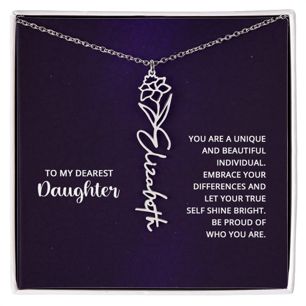 Flower Name Necklace 8.22.23