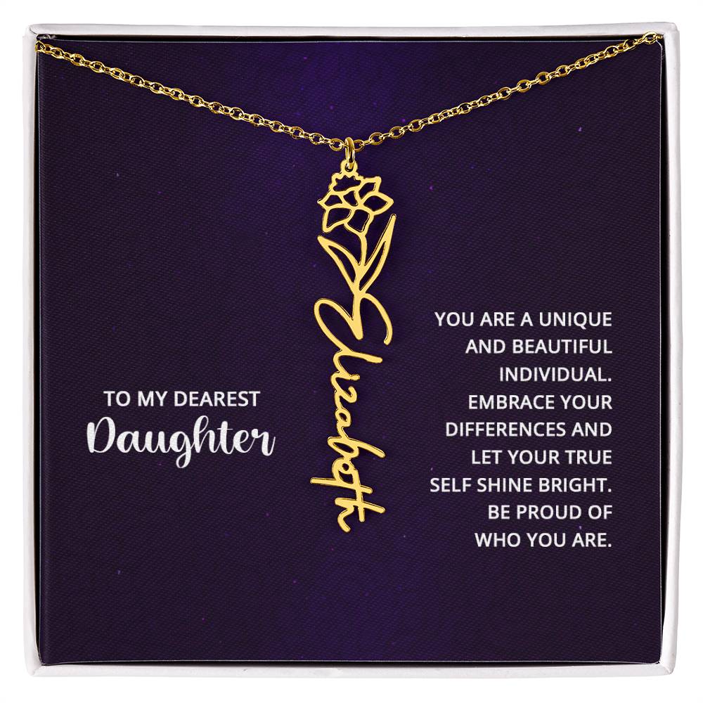 Flower Name Necklace 8.22.23