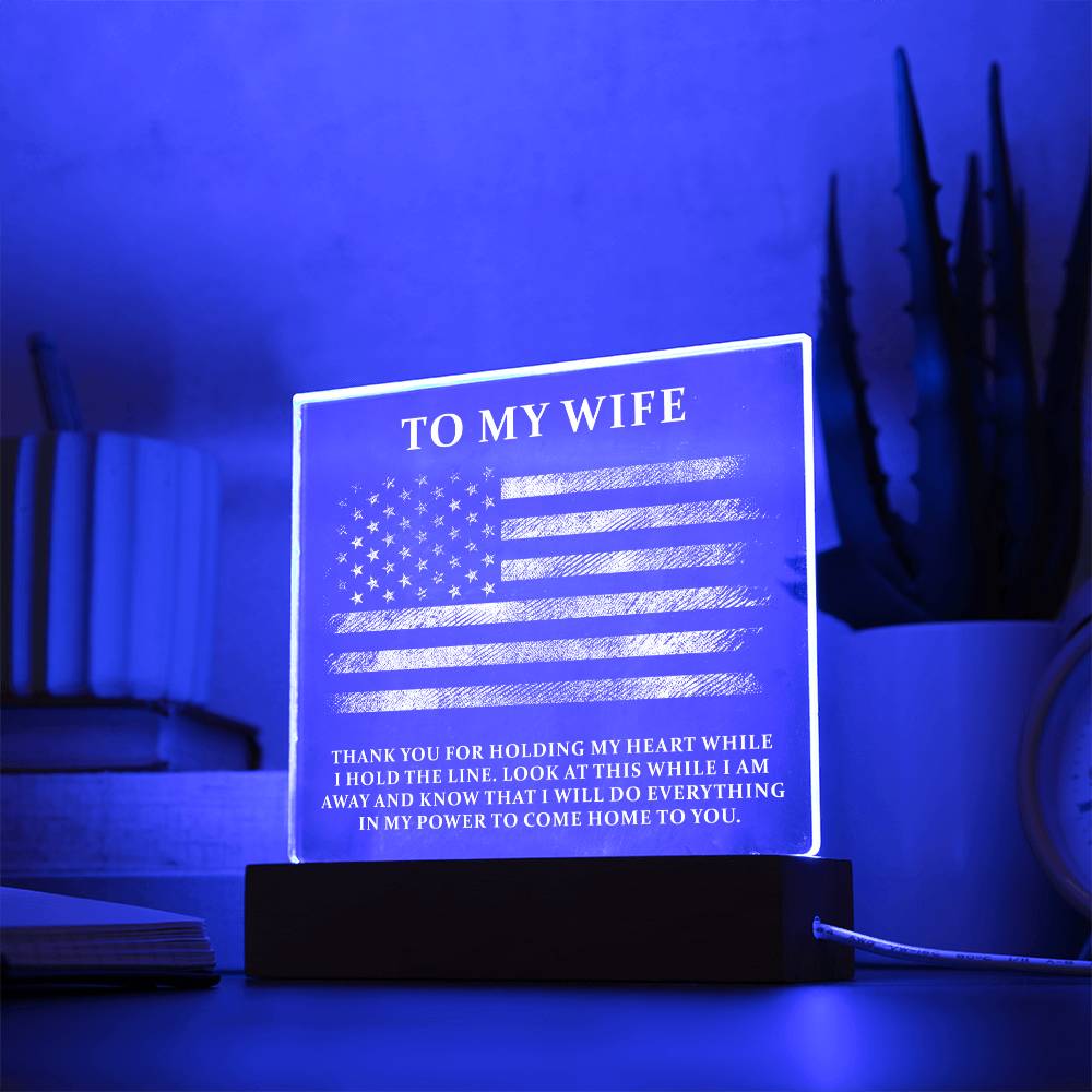Military Wife Plaque