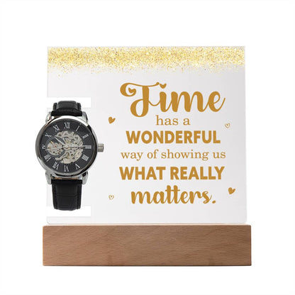 Acrylic Sign With OpenWork Watch Test 7.10.23