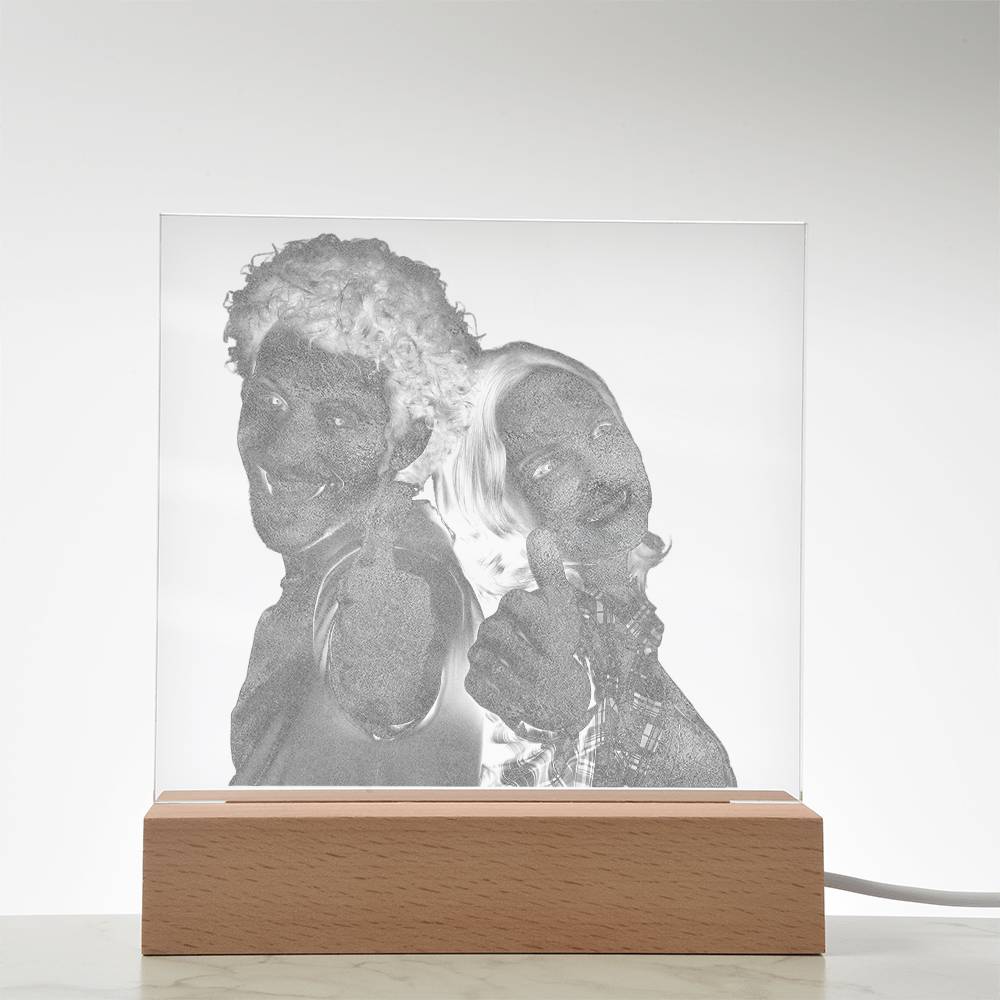 Engraved Acrylic Test - Negative photo Artwork