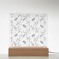 Engraved Acrylic Test 9 - flower pattern