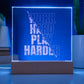 Engraved Acrylic Test 18-Work Hard Play Harder