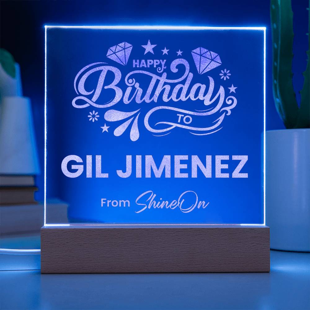 Happy Birthday - Engraved Acrylic Sign