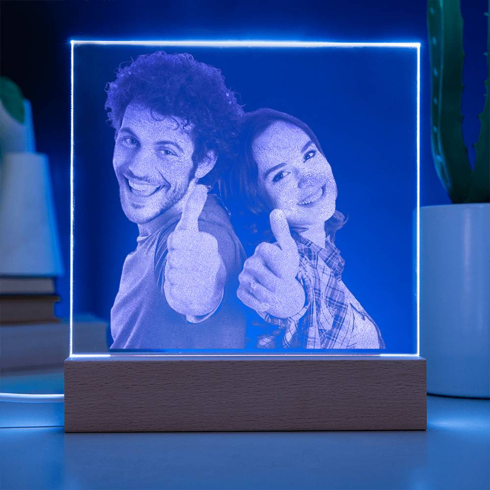 Engraved Acrylic Test - Negative photo Artwork