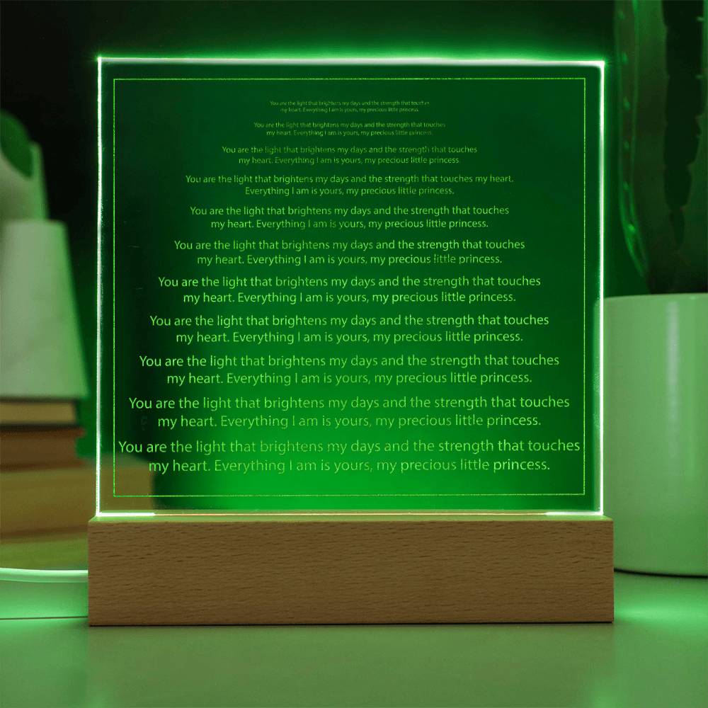 Engraved Acrylic Test 2 - text sizes