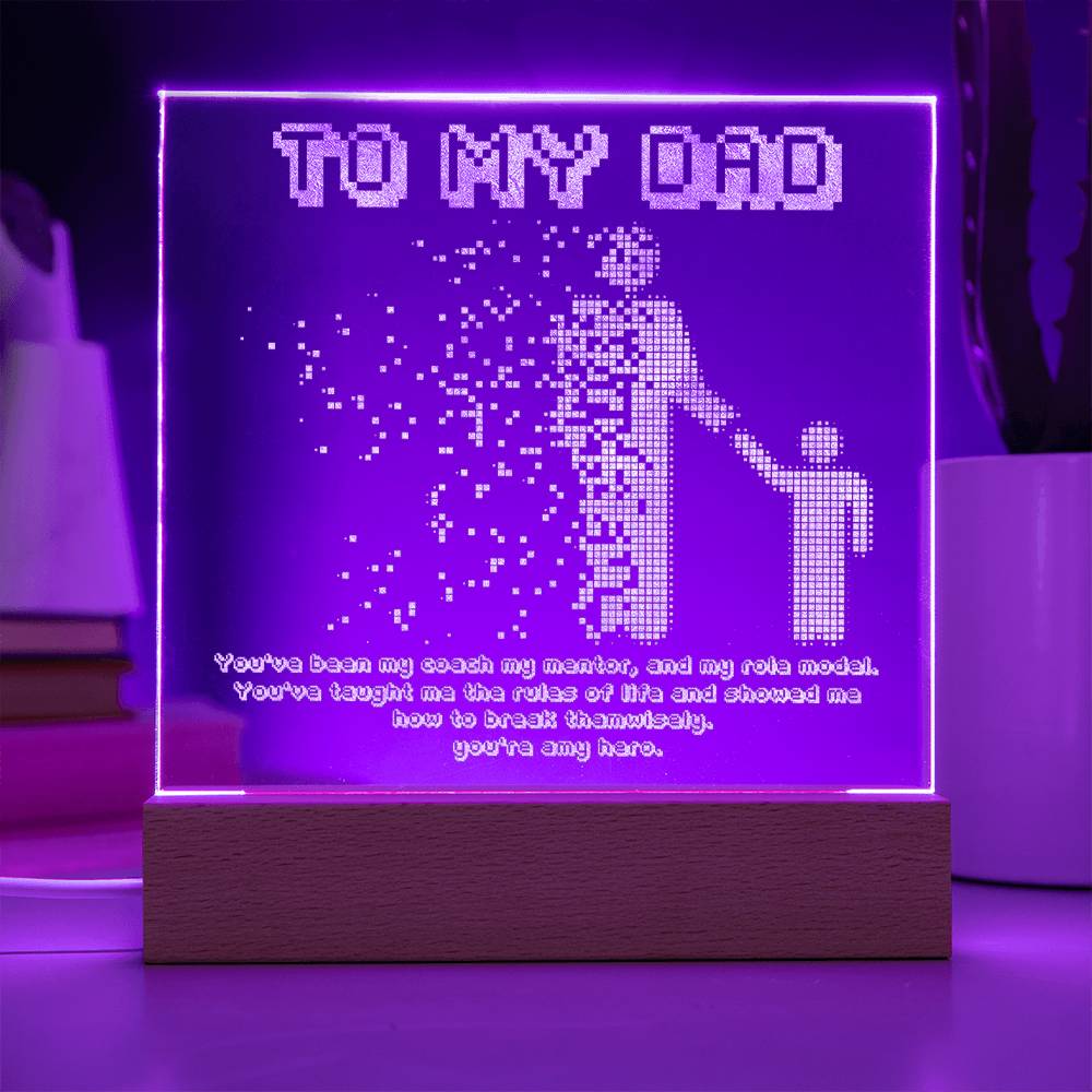 Engraved Acrylic Test 23-To My Dad You've been my Coach