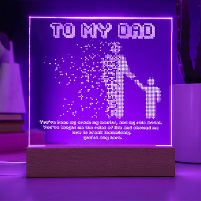 Engraved Acrylic Test 23-To My Dad You've been my Coach