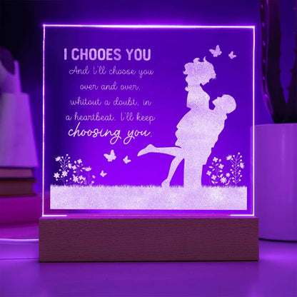 Engraved Acrylic Test 11-I Choose You