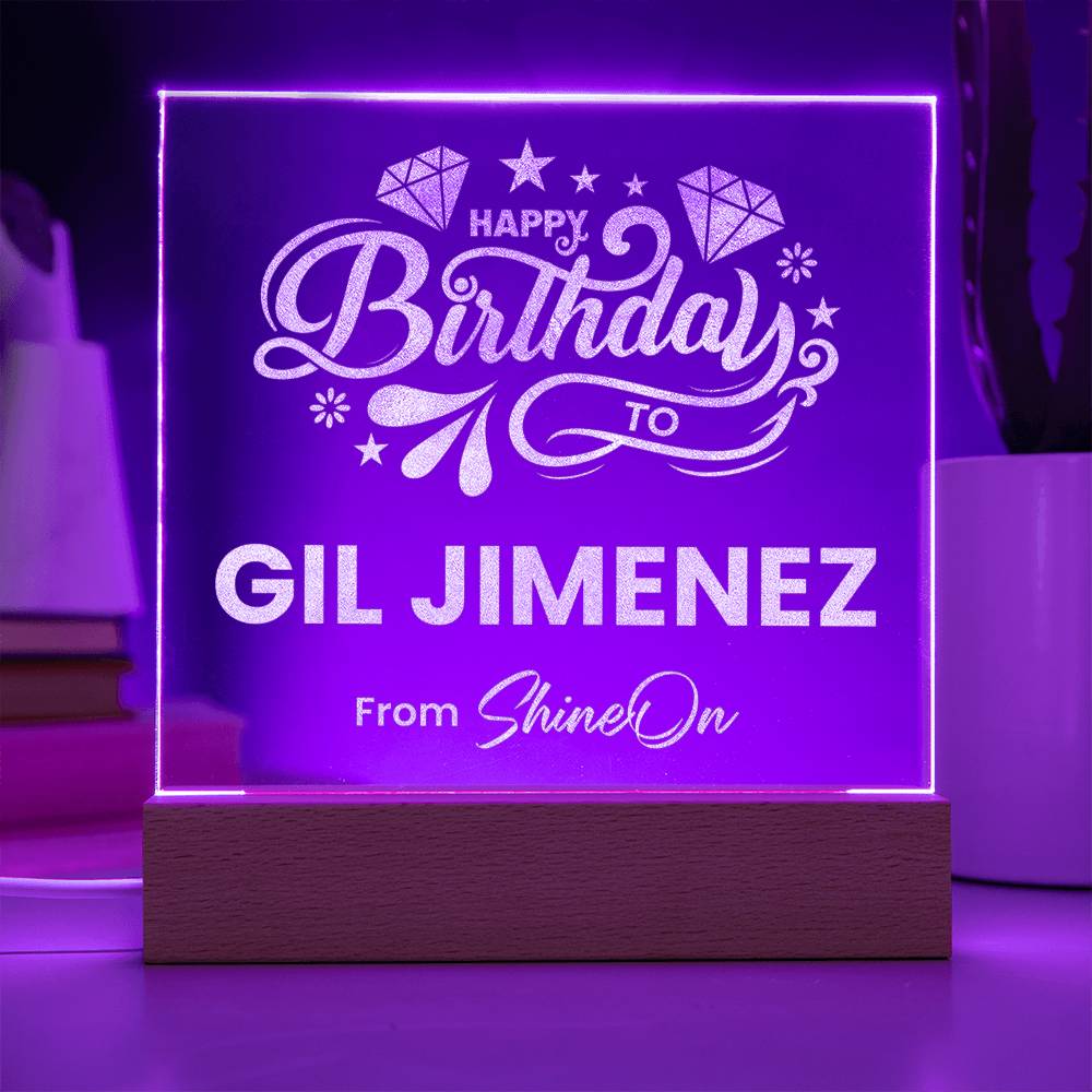 Happy Birthday - Engraved Acrylic Sign