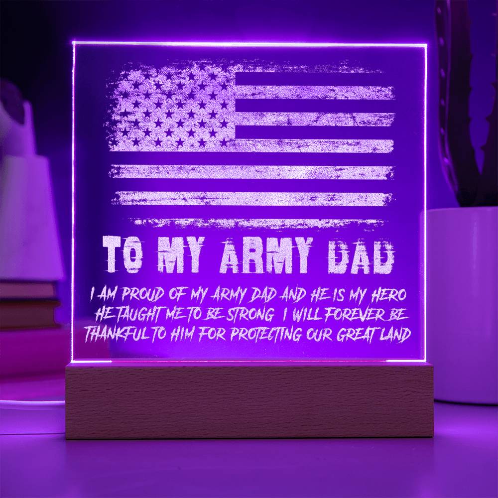 Engraved Acrylic Test 16-To My Army Dad