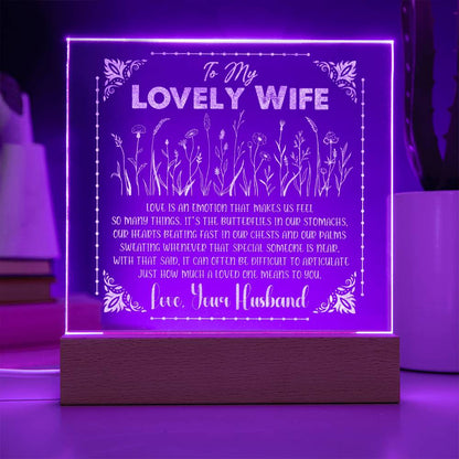 Engraved Acrylic Test 13-To My Lovely Wife