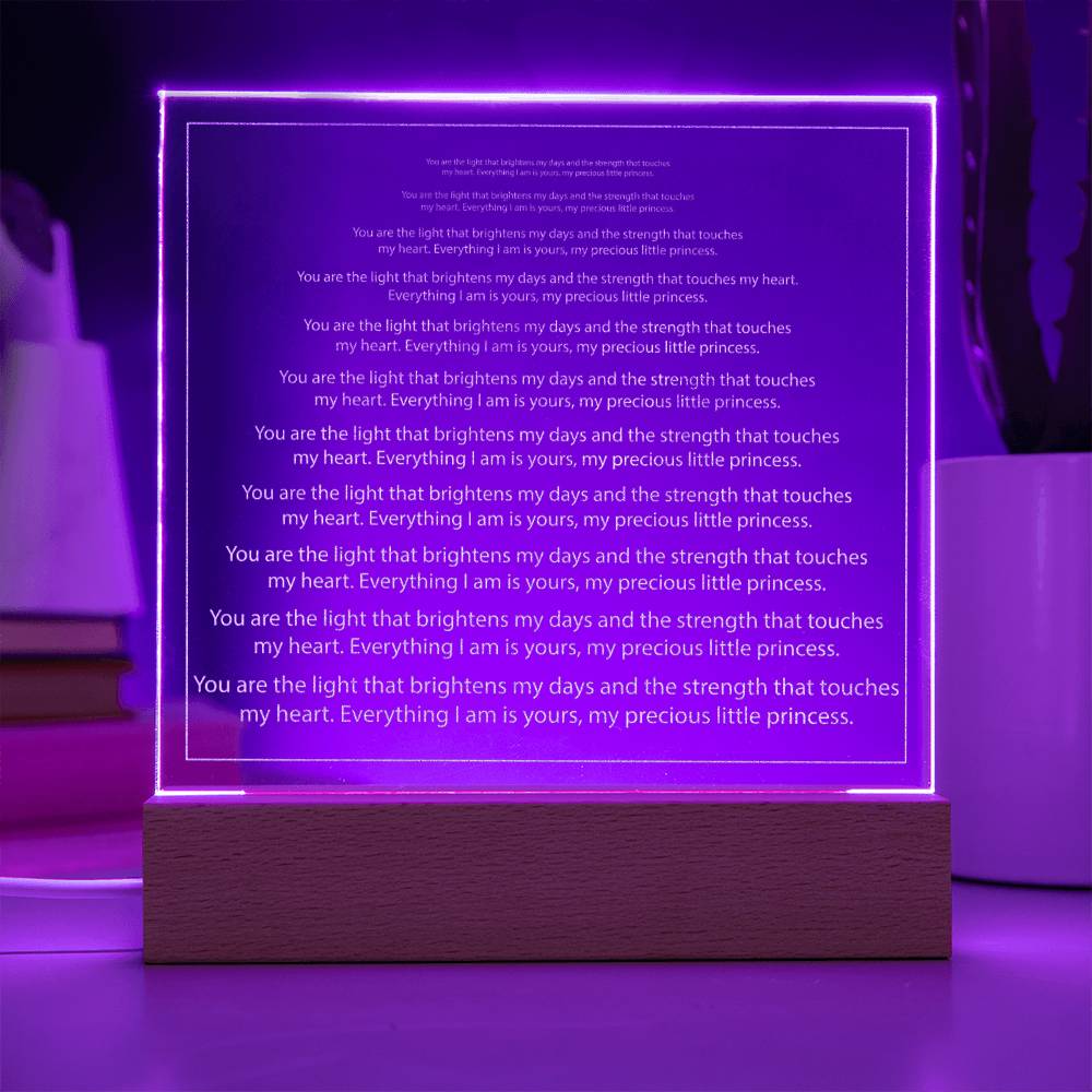 Engraved Acrylic Test 2 - text sizes