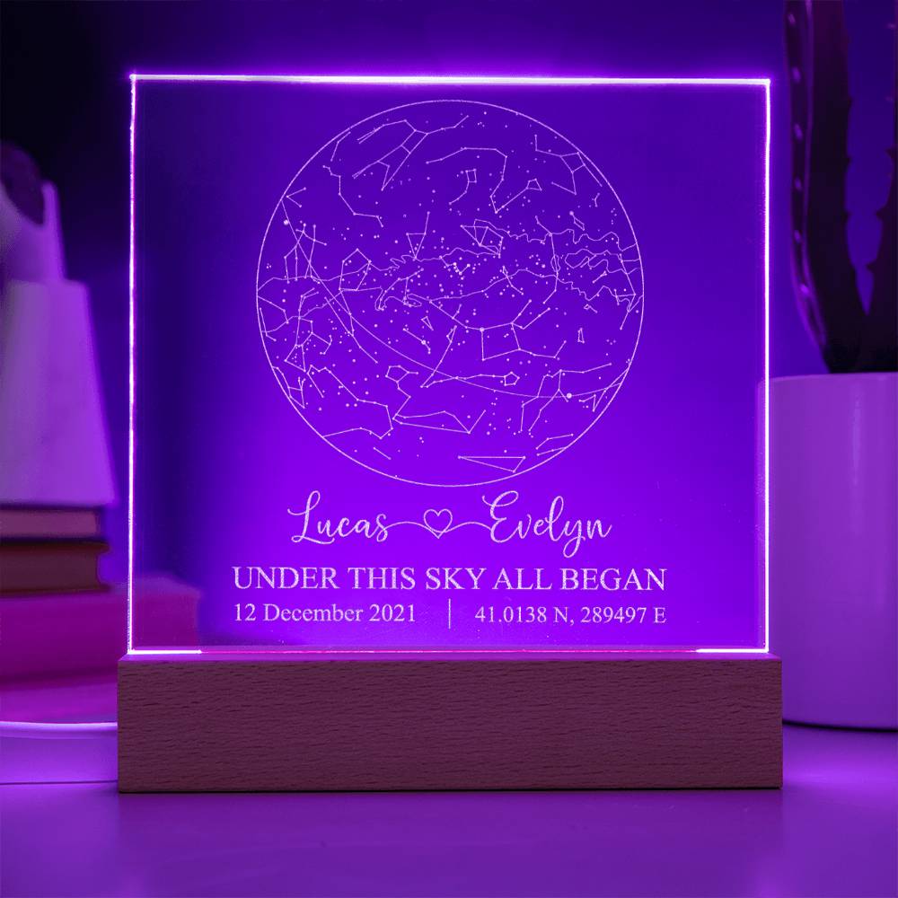 Engraved Acrylic Test 5 - Constellation