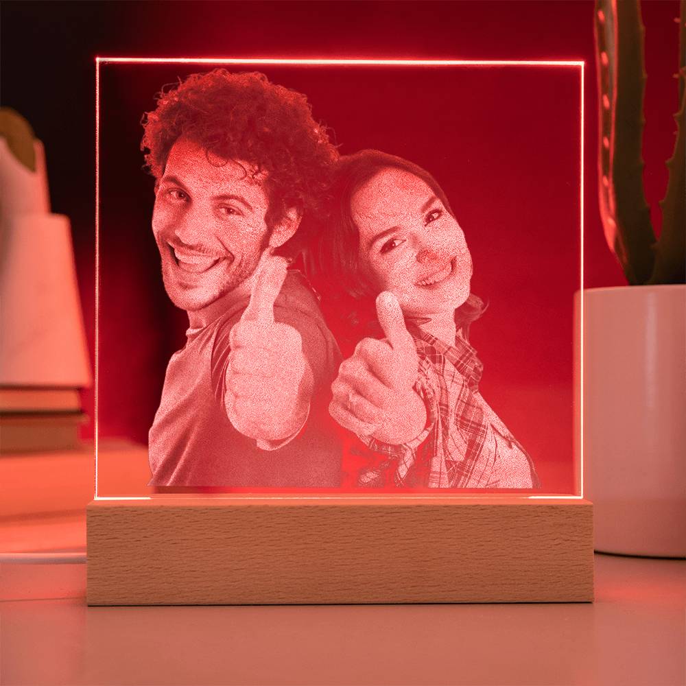 Engraved Acrylic Test - Negative photo Artwork