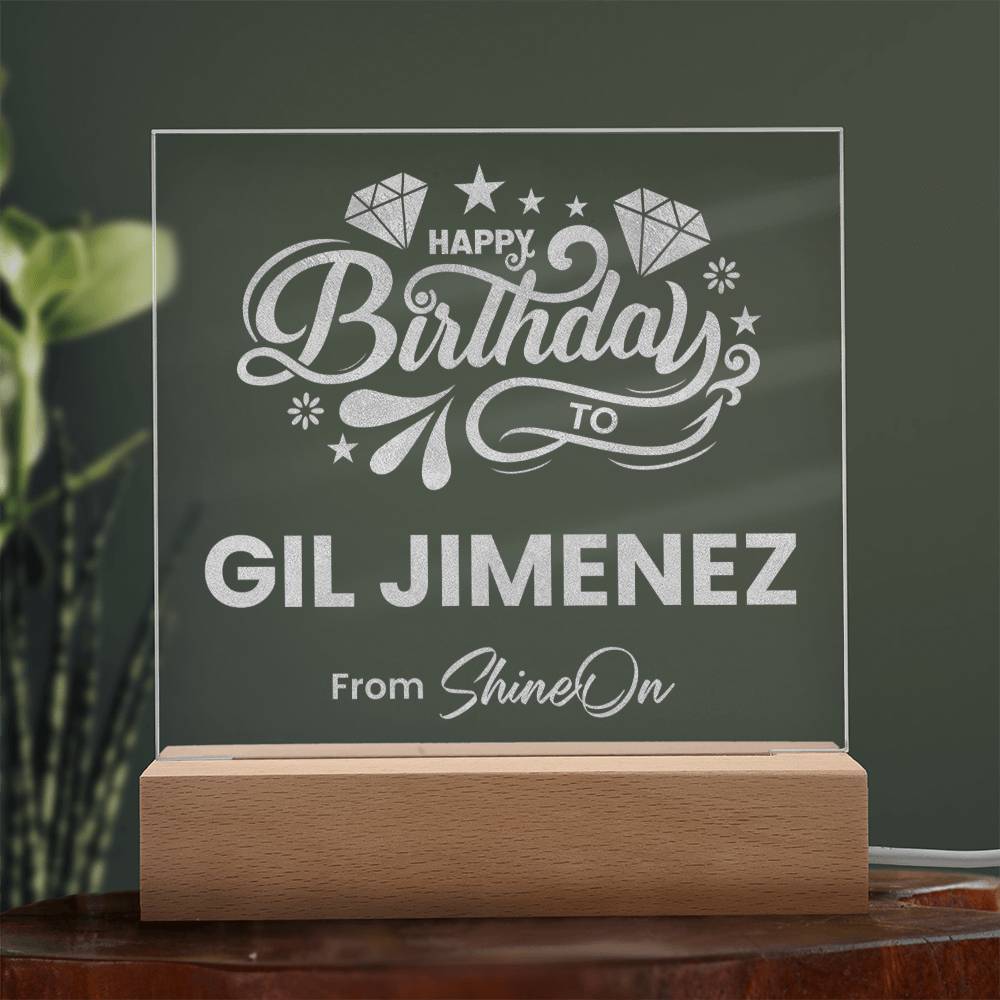 Happy Birthday - Engraved Acrylic Sign
