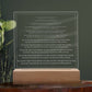 Engraved Acrylic Test 2 - text sizes