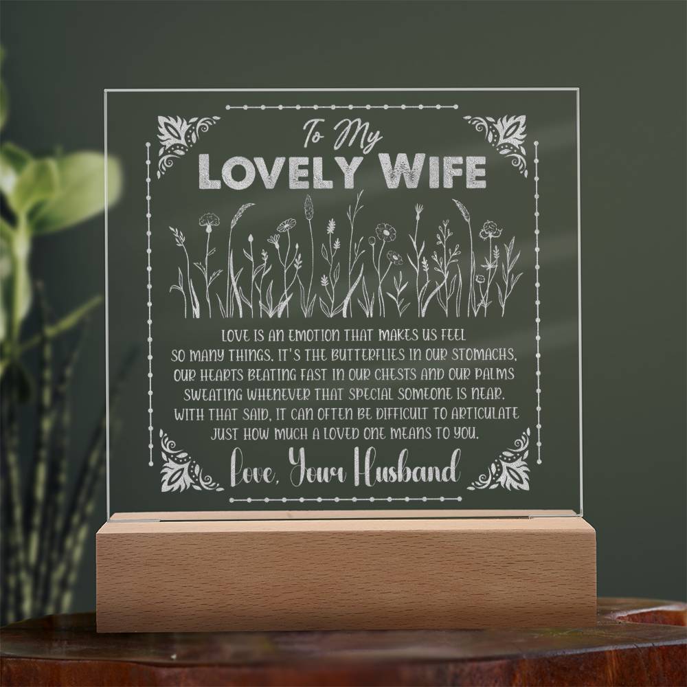 Engraved Acrylic Test 13-To My Lovely Wife