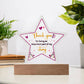 Testing Acrylic Star Plaque 9/18/23