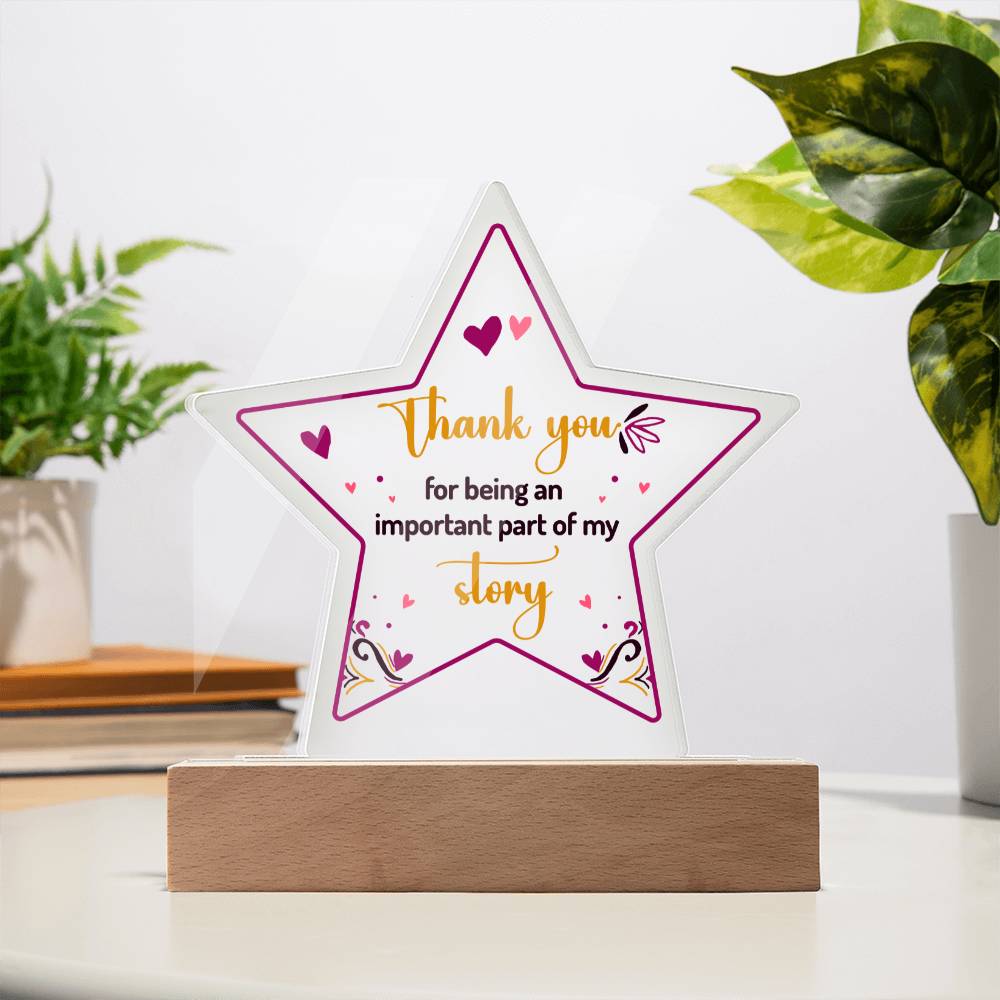 Testing Acrylic Star Plaque 9/18/23