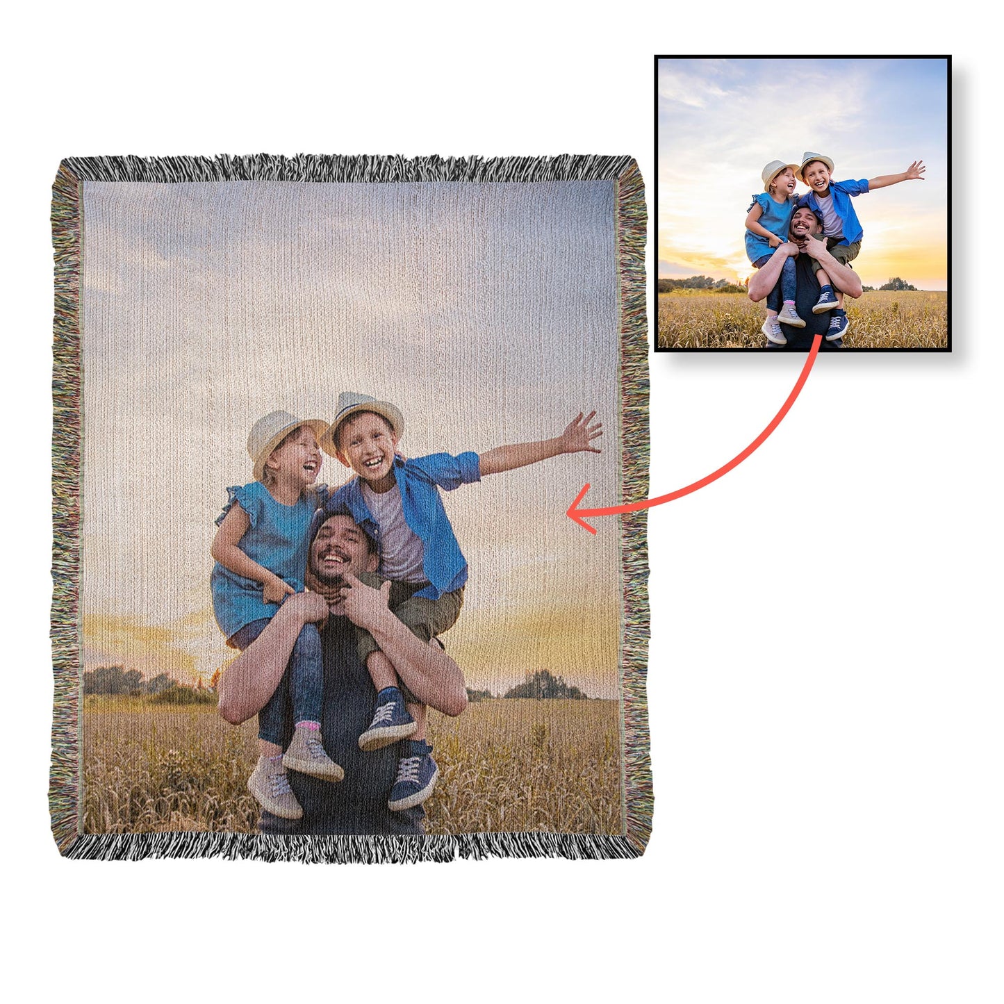 photo woven blanket test (V)