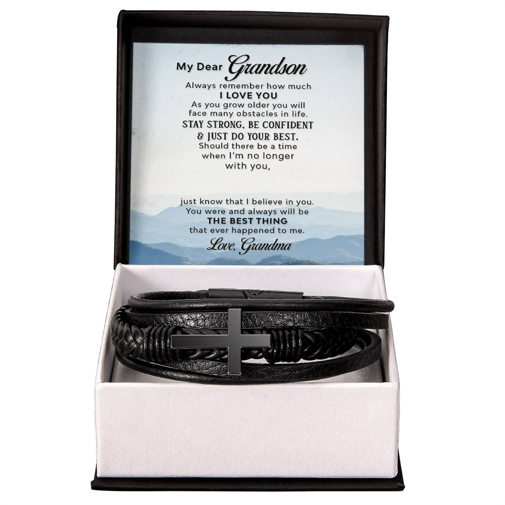 Testing cross bracelet  - To my Grandson