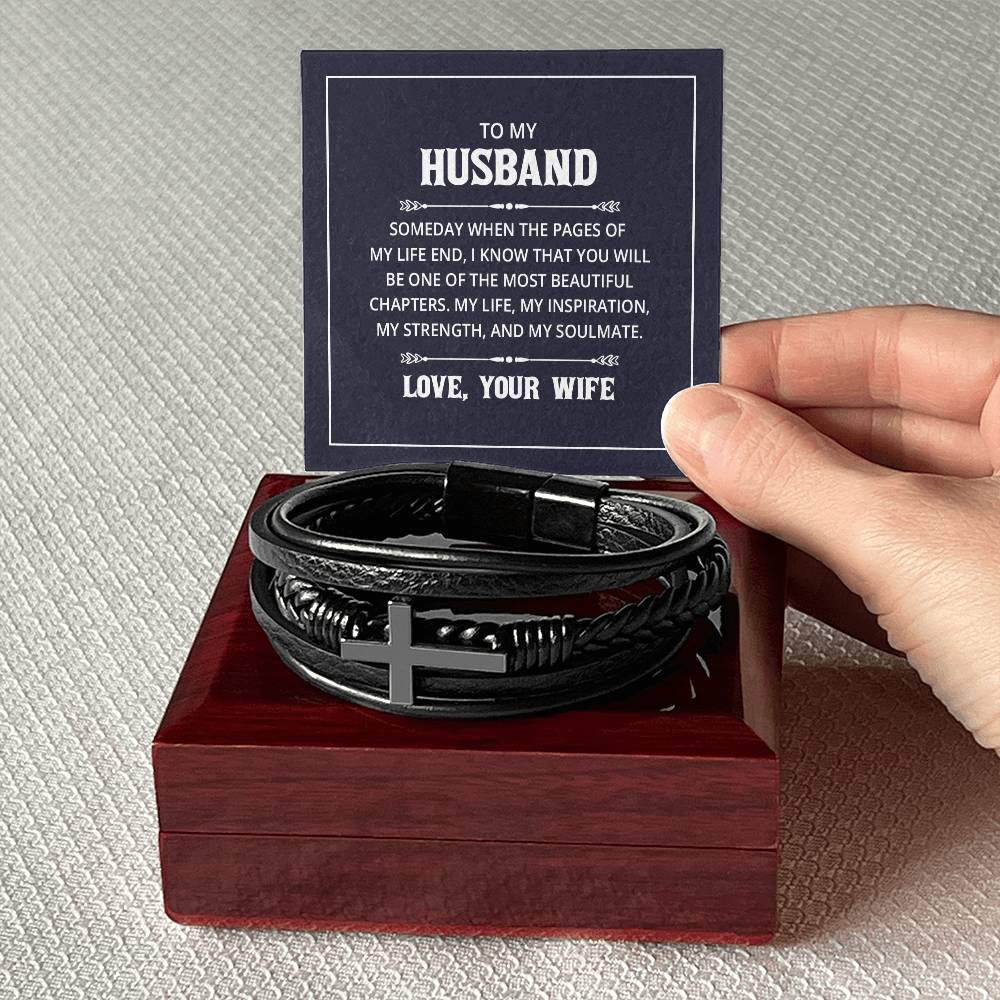 Men's Cross Bracelet - For Husband