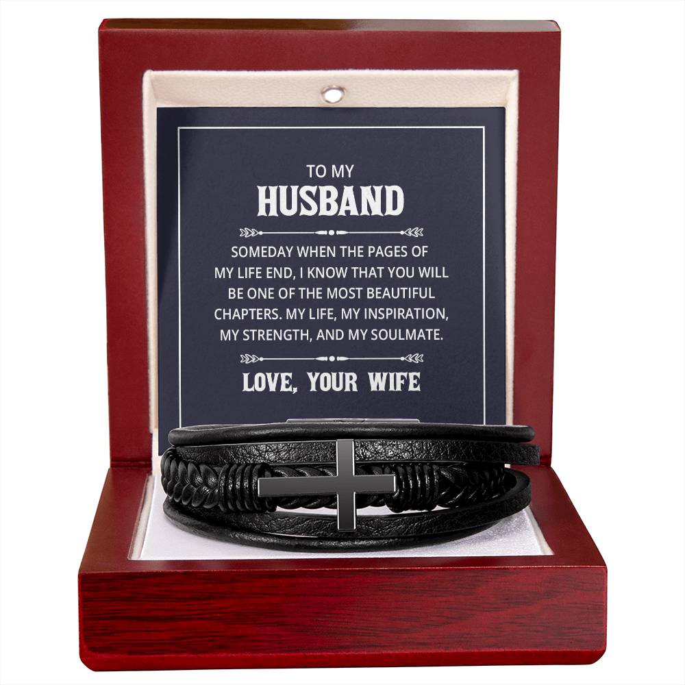 Men's Cross Bracelet - For Husband