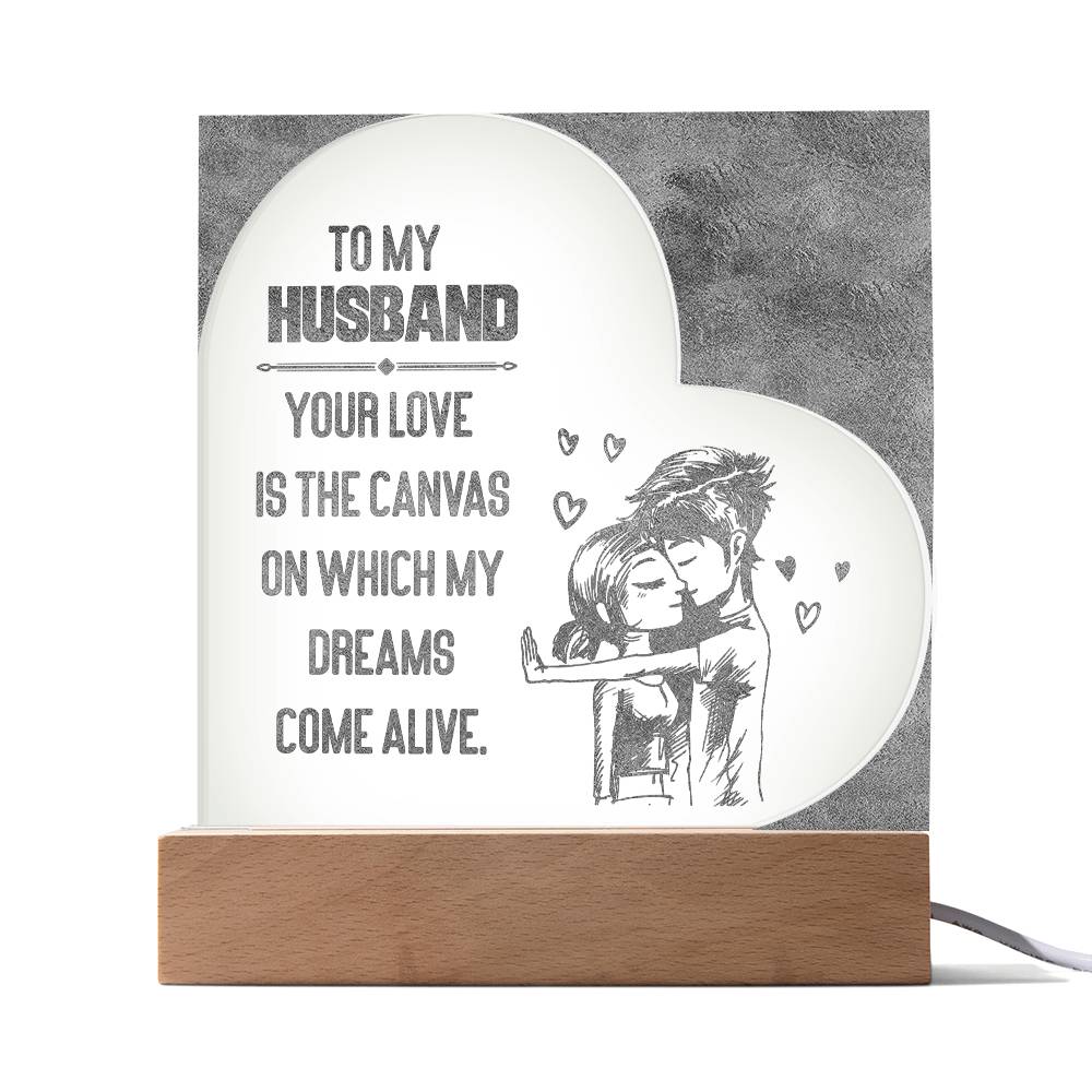 testing engraved acrylic heart - mushy mush