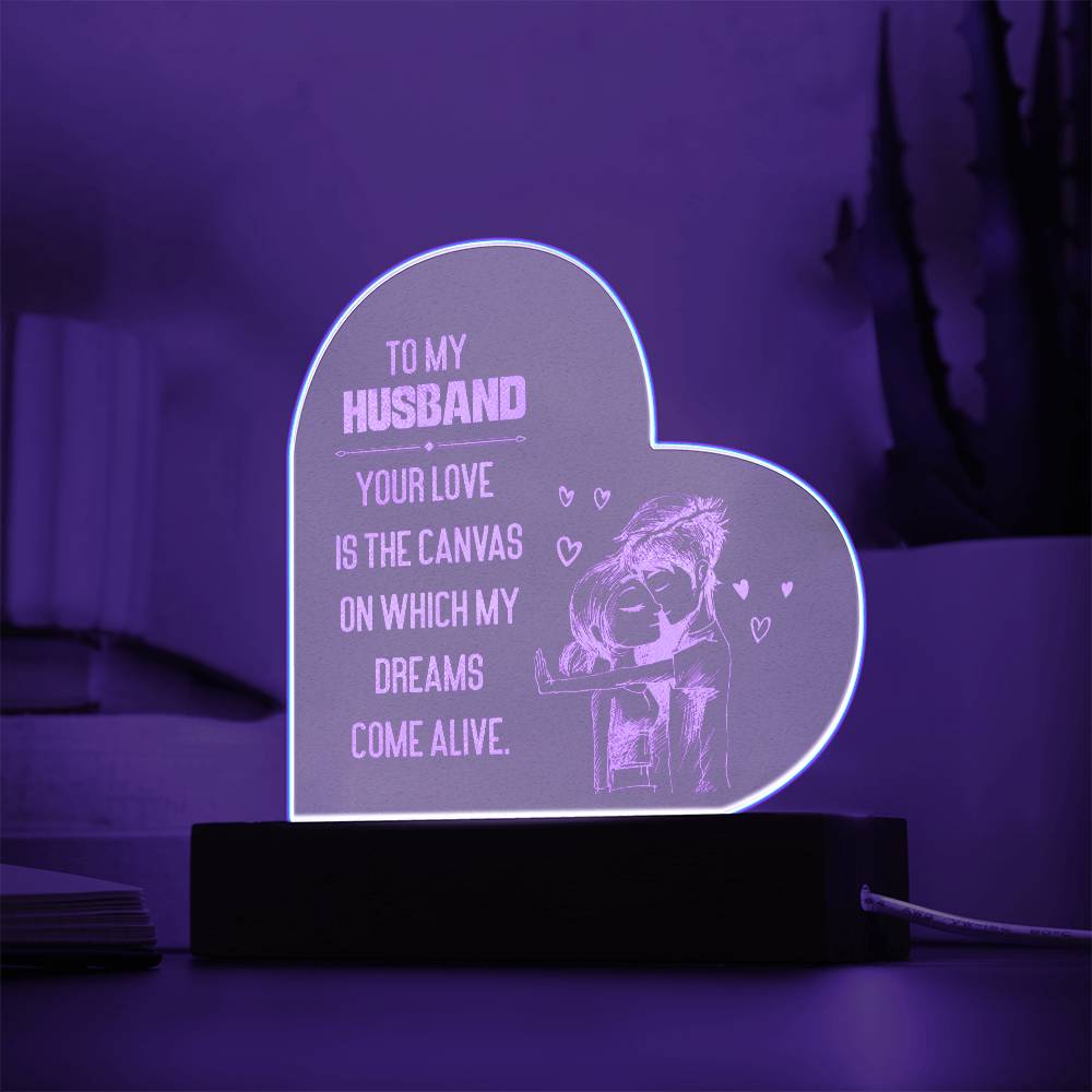 Engraved Heart - Husband