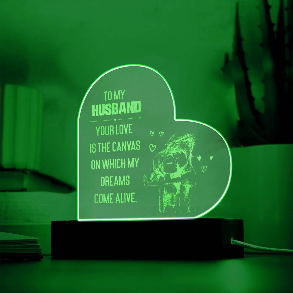 Engraved Heart - Husband