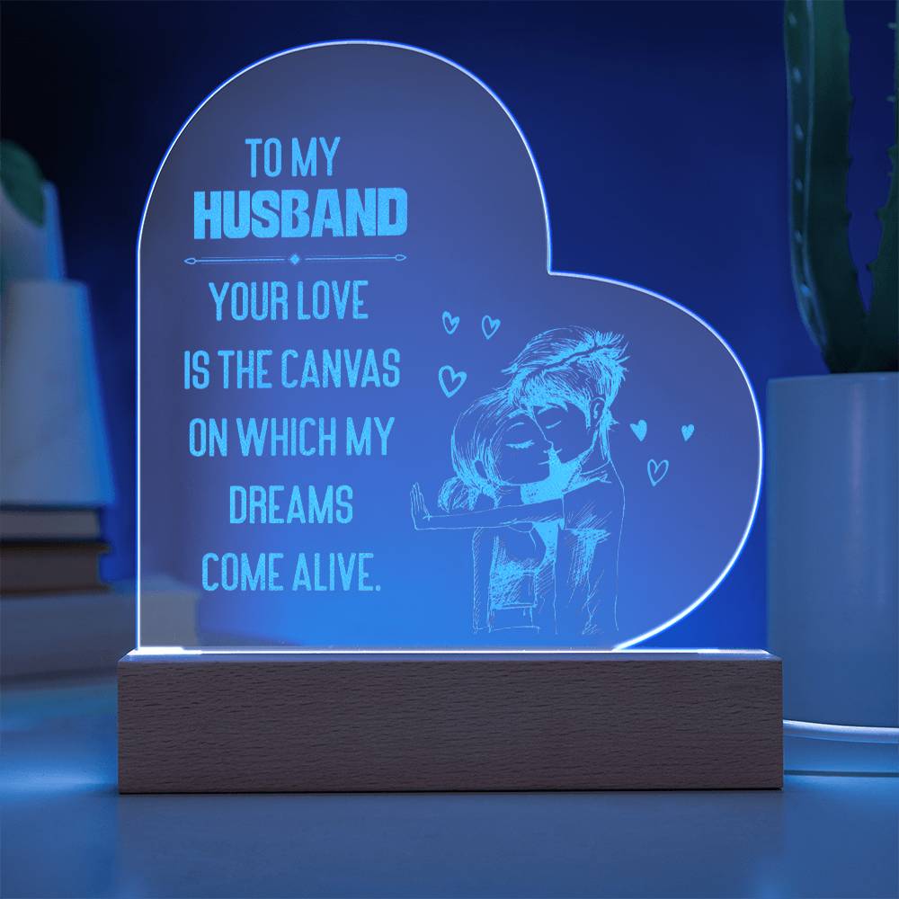 Engraved Heart - Husband